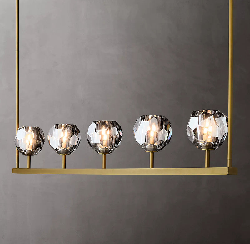 Boule Cristal Linear Chandelier 48" - Franing