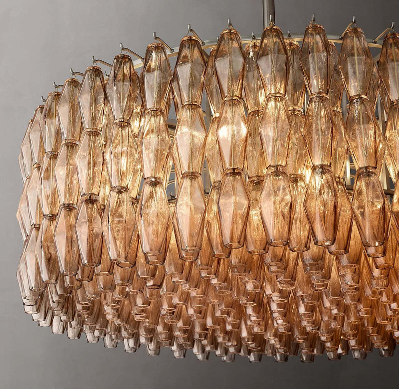 Chiara Glass Round Chandelier 47" - Franing