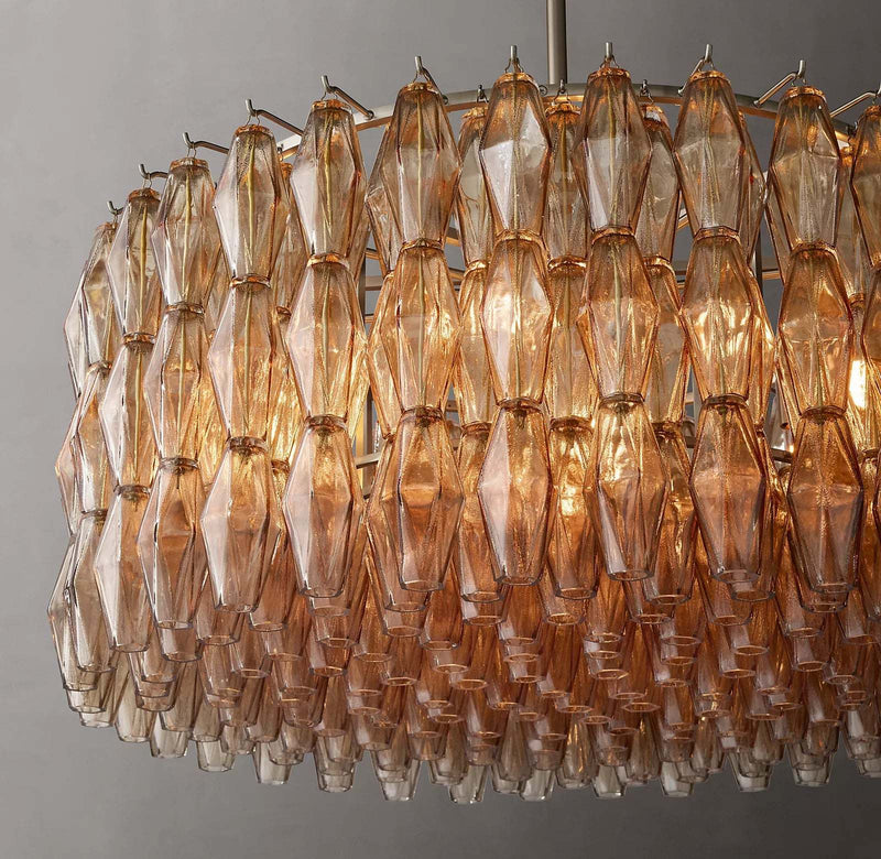 Chiara Glass Round Chandelier 37" - Franing