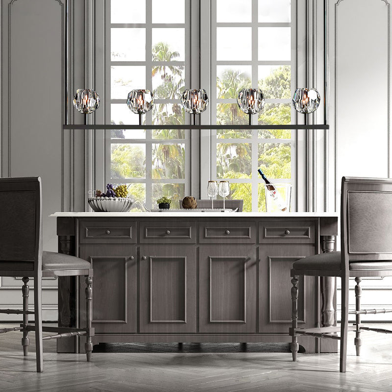 Boule Cristal Linear Chandelier 48" - Franing