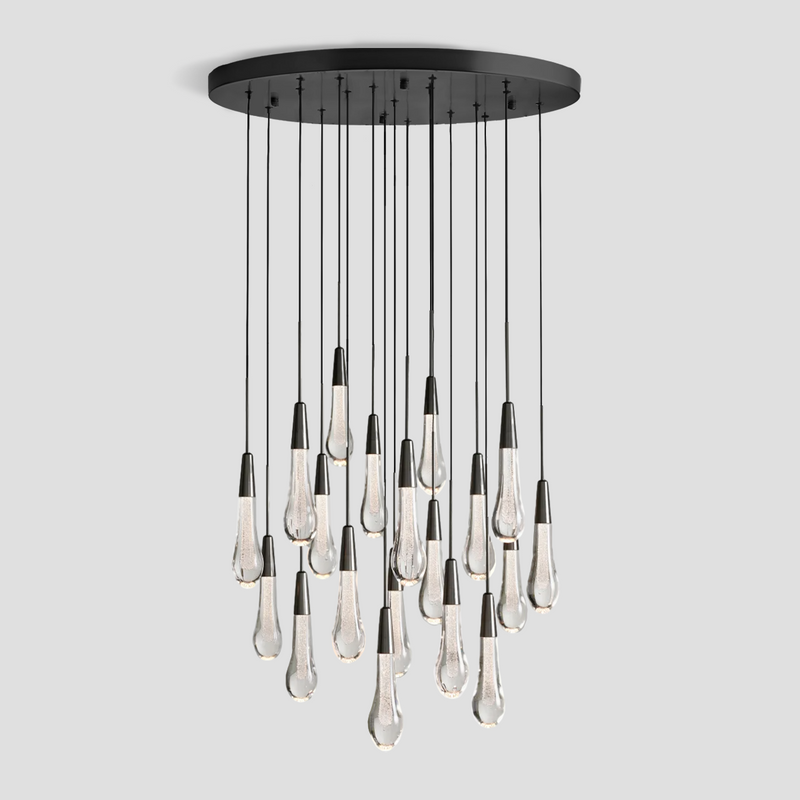 Soltaire Round Chandelier 17'' 24'' 36'' 40'' 58''D - Franing
