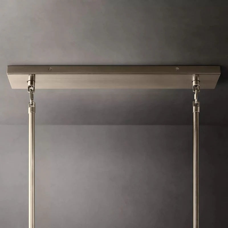 Chiara Glass Multi-Tier Rectangular Chandelier 54"W - Franing