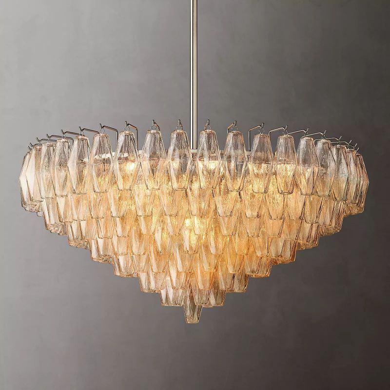 Chiara Clear Glass Tiered Round Chandelier 37" - Franing