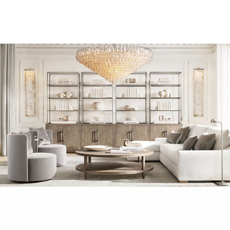 Chiara Clear Glass Tiered Round Chandelier 37" - Franing