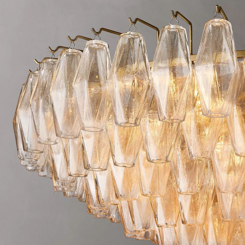 Chiara Clear Glass Tiered Round Chandelier 37" - Franing