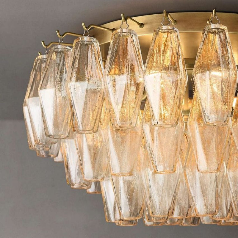 Franing Ceiling,SHOP ALL,glass chandelier,Chandelier Chiaray Clear Glass Flushmount 22"