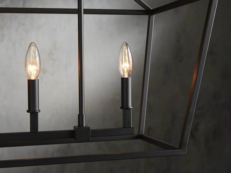 Franing Chandelier,SHOP ALL,metal chandelier,Farmhouse Garnet 41" Rectangular Chandelier