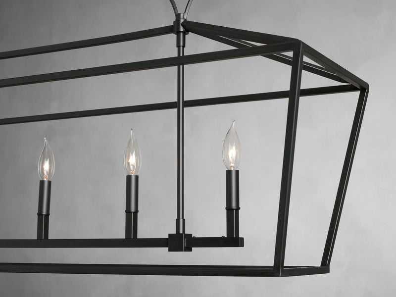 Franing Chandelier,SHOP ALL,metal chandelier,Farmhouse Garnet 54" Rectangular Chandelier