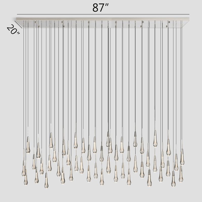 Franing SHOP ALL,crystal chandelier,Ceiling,Island counter/dining room NICKEL / 87" Soltaire Linear Chandelier 37'' 50'' 70'' 87"W 120"W