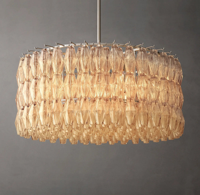 Chiara Glass Round Chandelier 37" - Franing