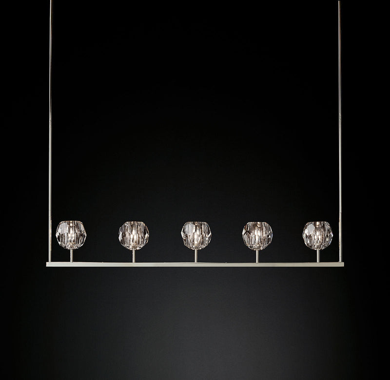 Boule Cristal Linear Chandelier 48" - Franing