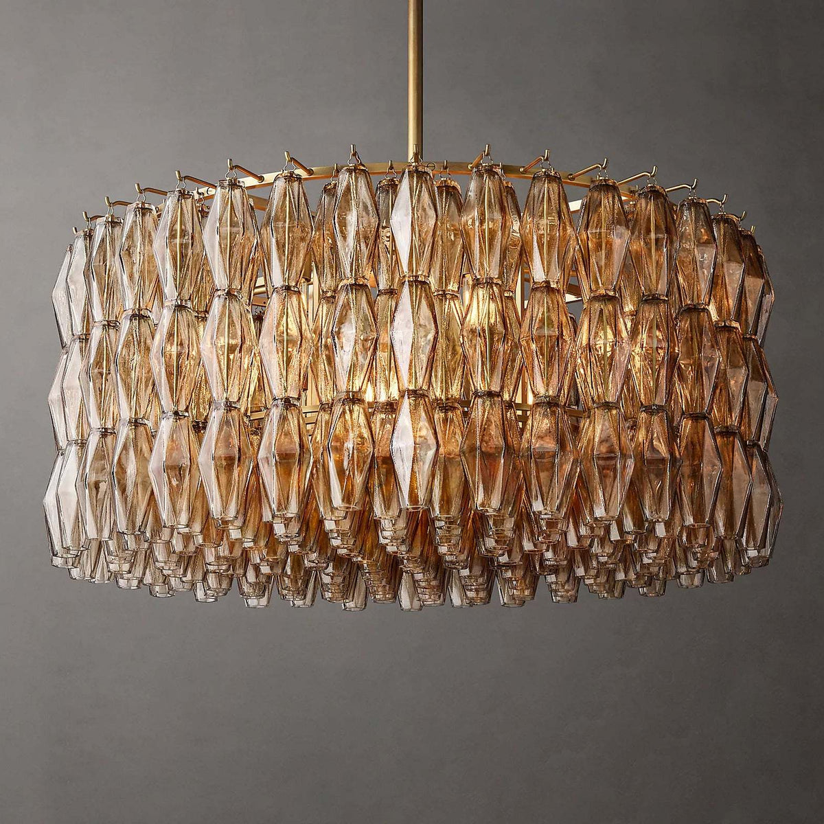 Chiara Glass Round Chandelier 37" - Franing