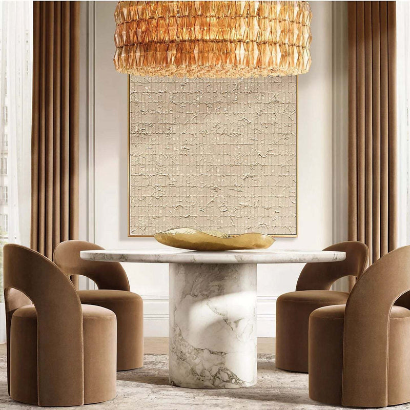 Chiara Glass Round Chandelier 61" - Franing