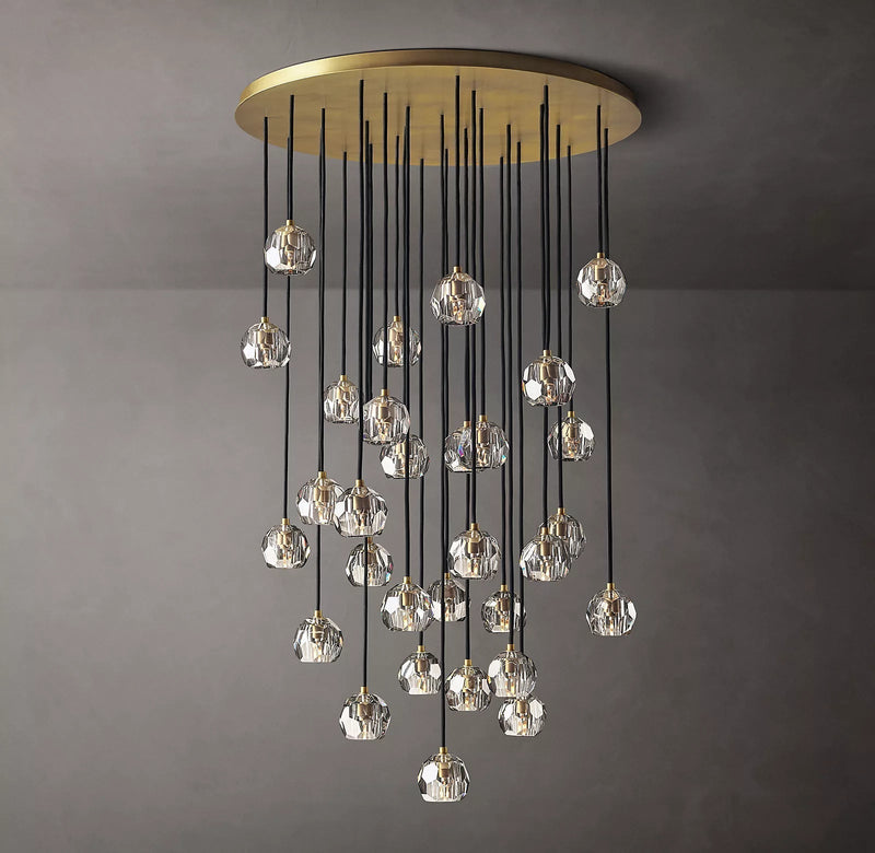 Boule Crystal Round Cluster Chandelier 40" - Franing