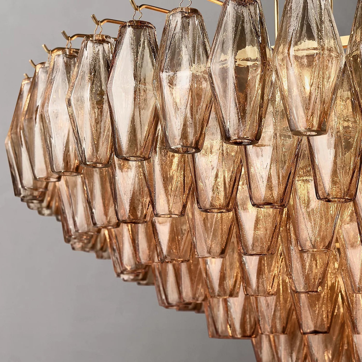 Chiara Glass Multi-Tier Round Chandelier 47" - Franing