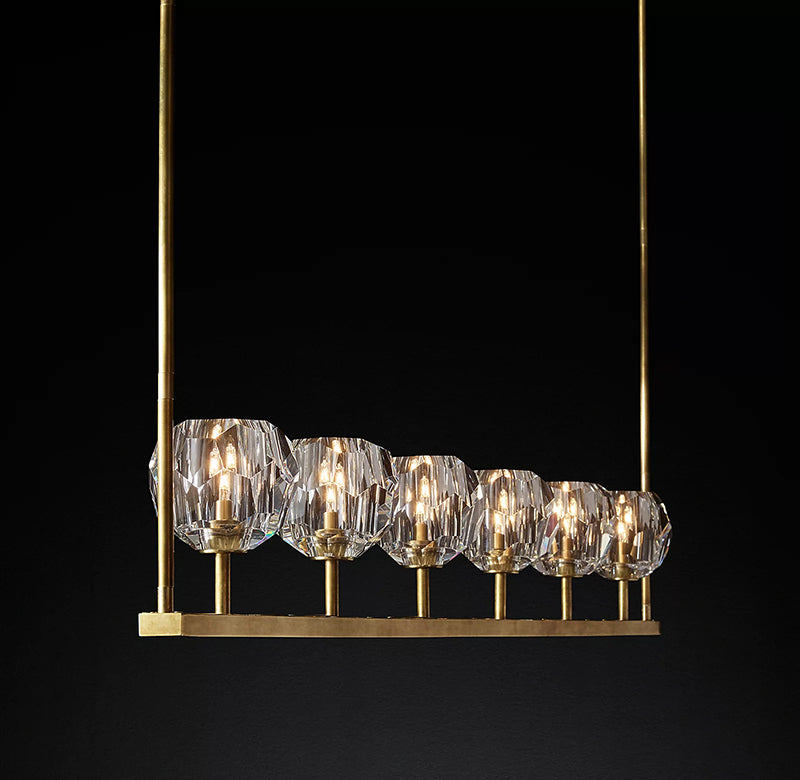 Boule Cristal Linear Chandelier 60" - Franing