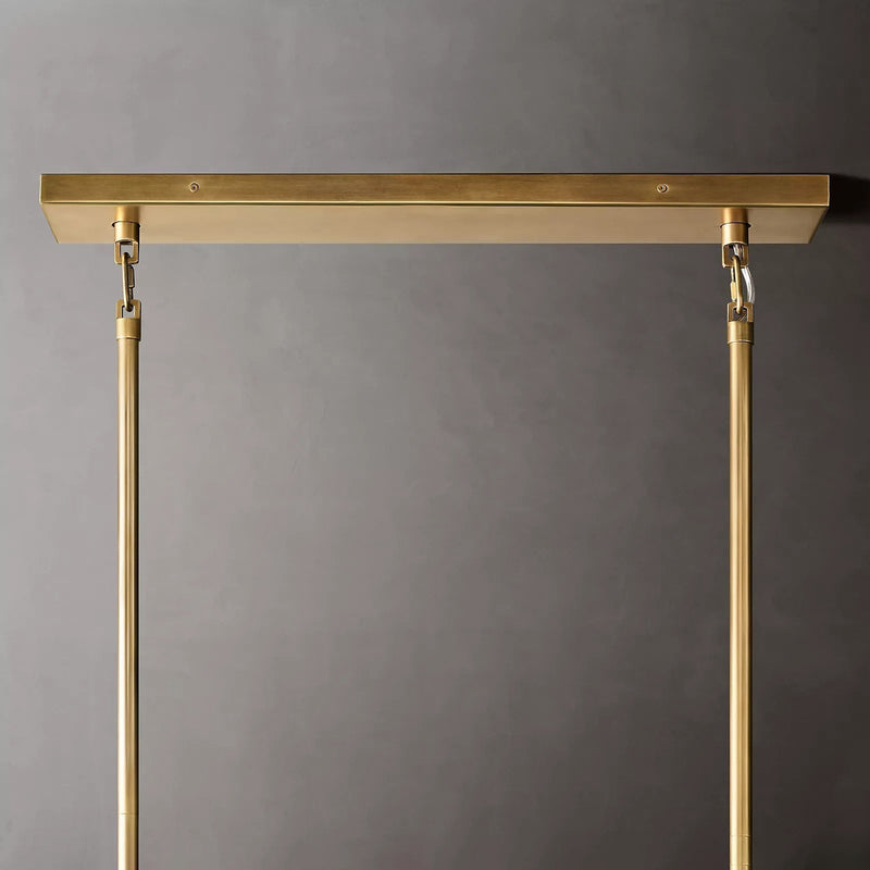 Chiara Glass Multi-Tier Rectangular Chandelier 54"W - Franing