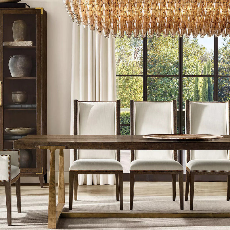 Chiara Glass Multi-Tier Rectangular Chandelier 54"W - Franing