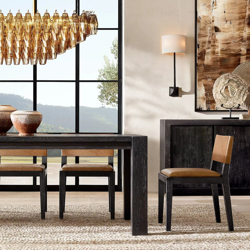 Chiara Glass Multi-Tier Rectangular Chandelier 54"W - Franing