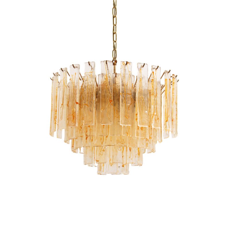 Golden Amber Murano Glass Chandelier
