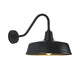 Dusk to Dawn Gooseneck Barn Light – Matte Black Outdoor Wall Fixture