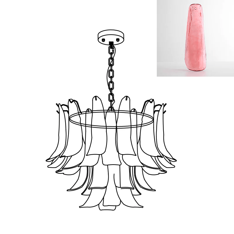 Murano Glass Leaf Chandelier