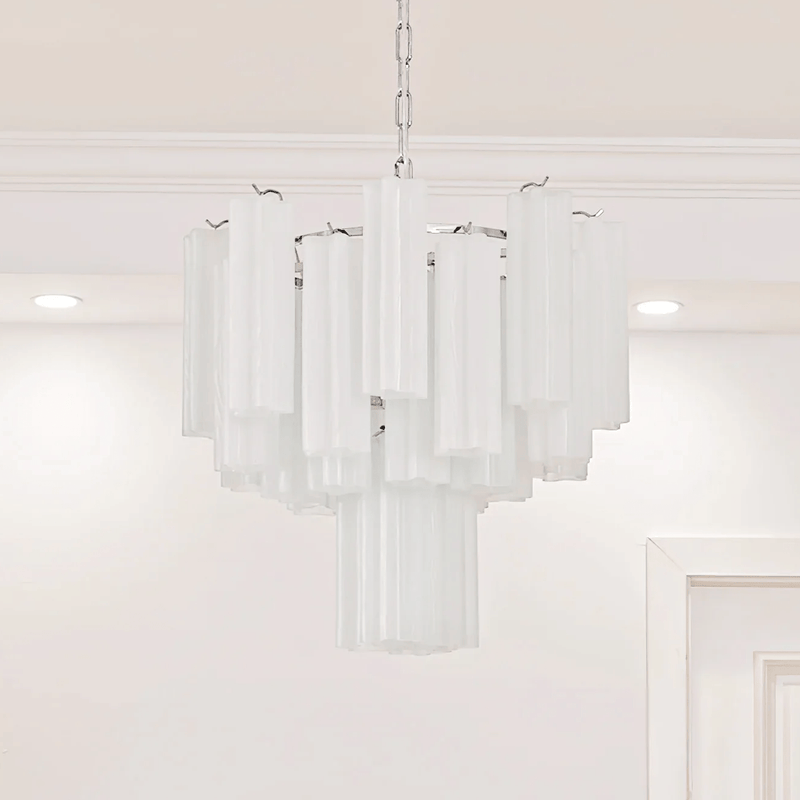 Frosted Glass Tubes Chandelier