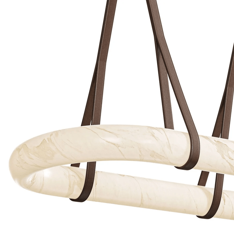 Circle Alabaster Chandelier