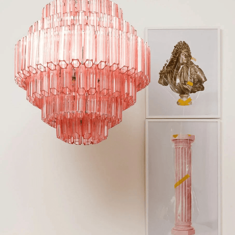 Pink Palermo Murano Chandelier