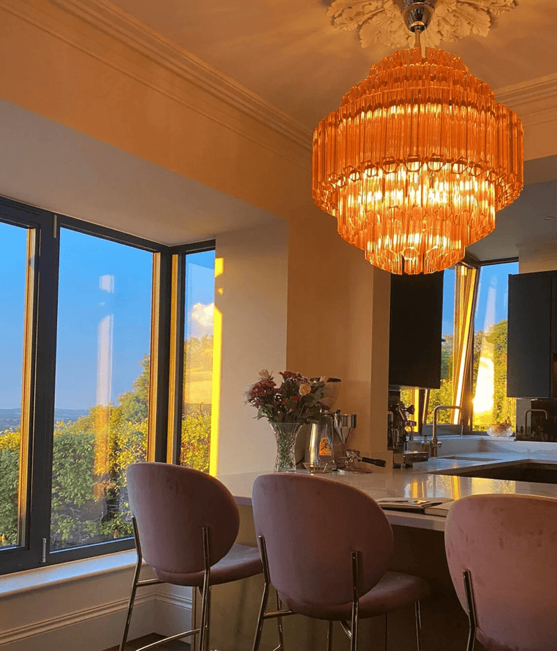 Pink Palermo Murano Chandelier