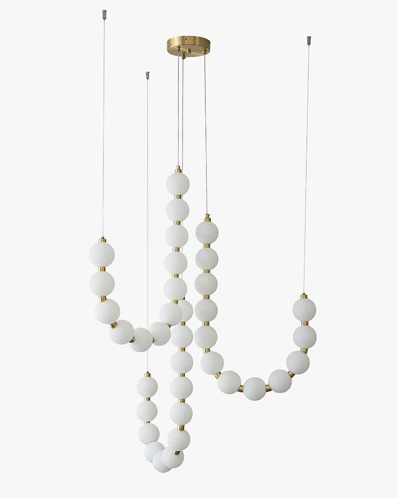 Acoji | Pearl Brass Globe Chandelier