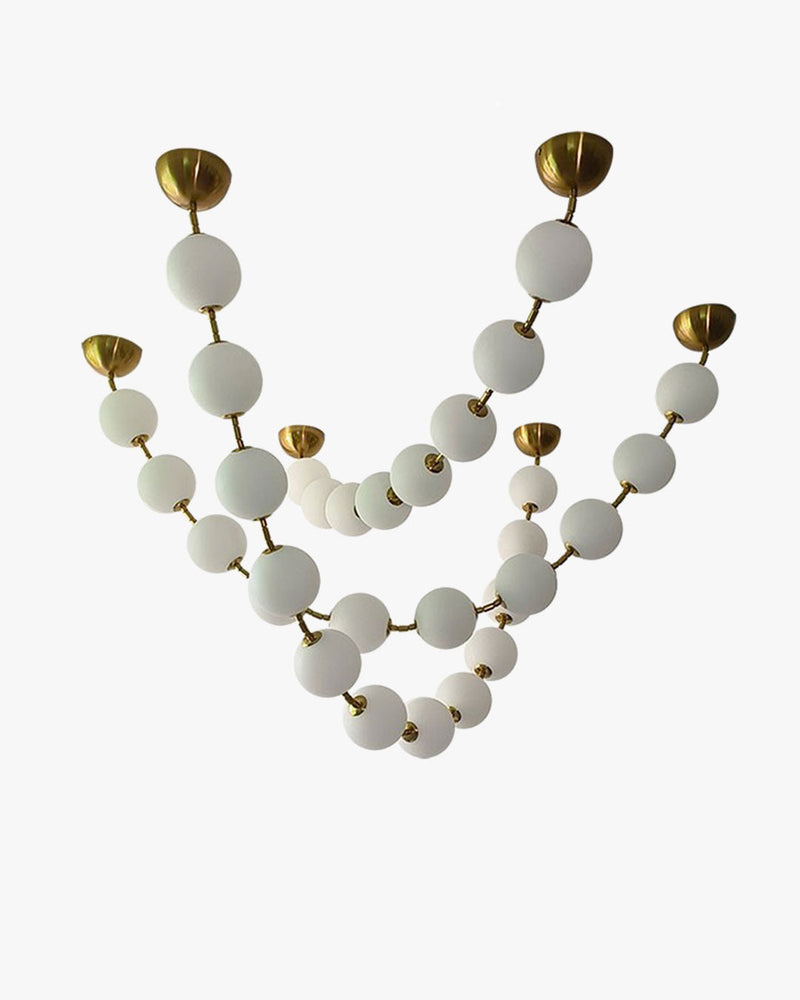 Acoji | Pearl Acrylic Ball Chandelier