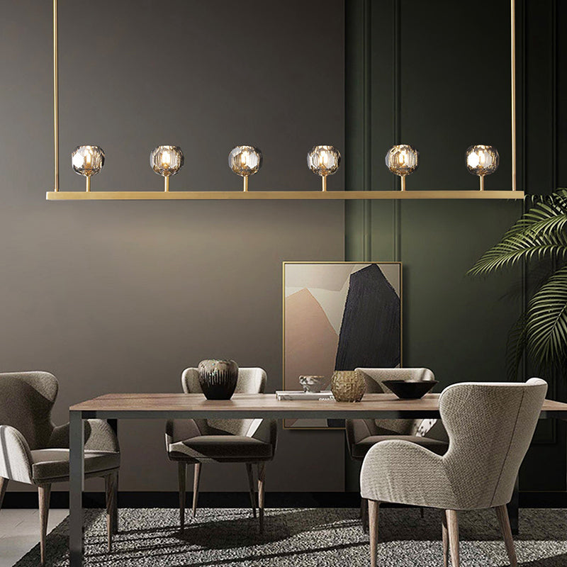 Boule Cristal Linear Chandelier 60" - Franing