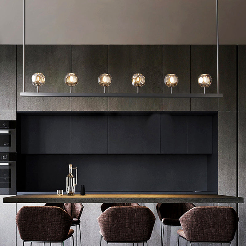 Boule Cristal Linear Chandelier 60" - Franing