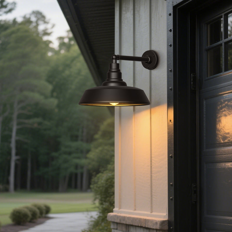 2-Pack Straight Arm Barn Lights – Outdoor Farmhouse Wall Fixtures