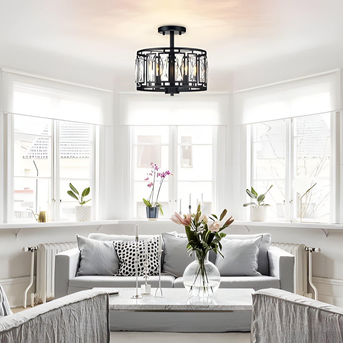 Sharinda 3 - Light Drum Chandelier