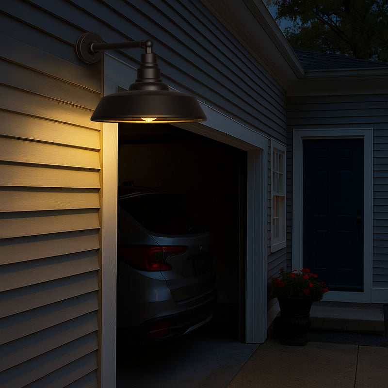 Premium Outdoor Barn Light – Straight Arm Farmhouse Wall Sconce for Patio. Garage. or Entryway
