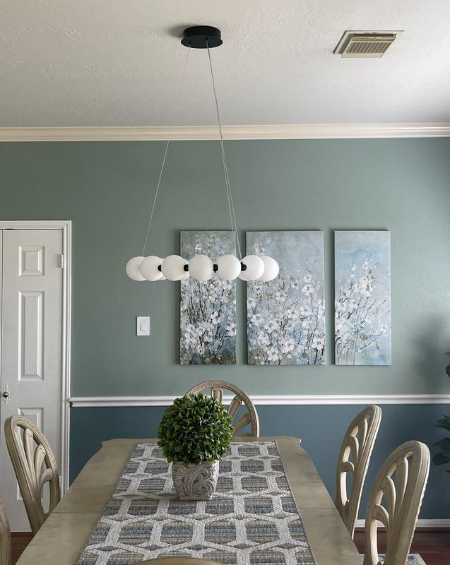 24-Inch Modern Acrylic Globe Pendant Light – LED Ceiling Chandelier