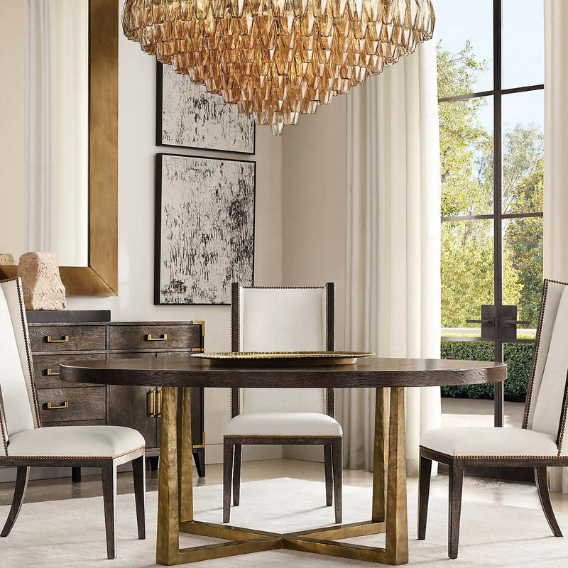 Chiara Glass Multi-Tier Round Chandelier 61" - Franing