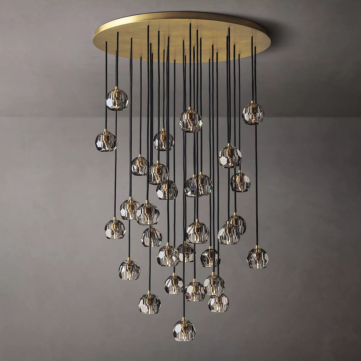 Boule Crystal Round Cluster Chandelier 40" - Franing