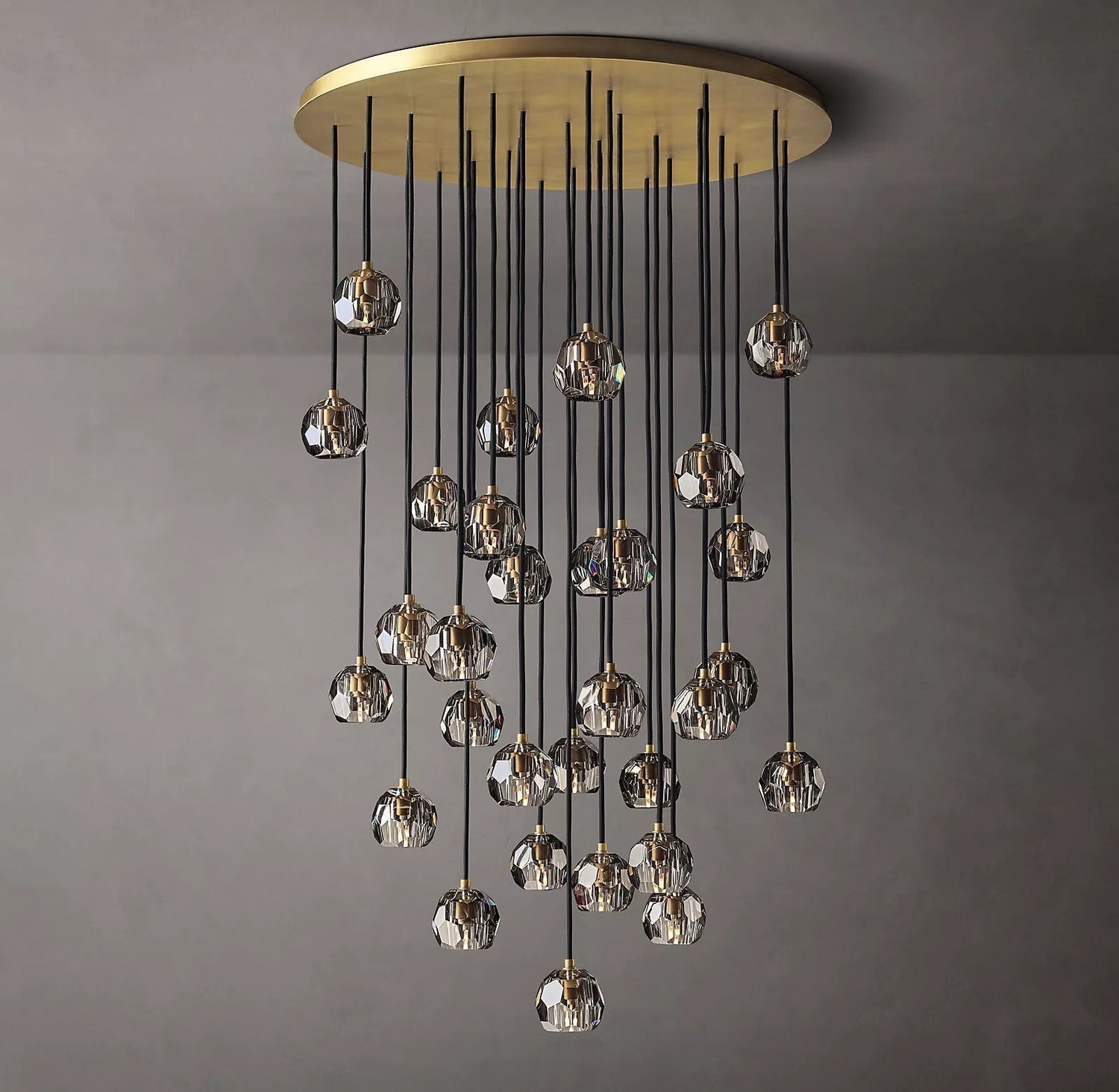 Boule Crystal Round Cluster Chandelier 40" - Franing