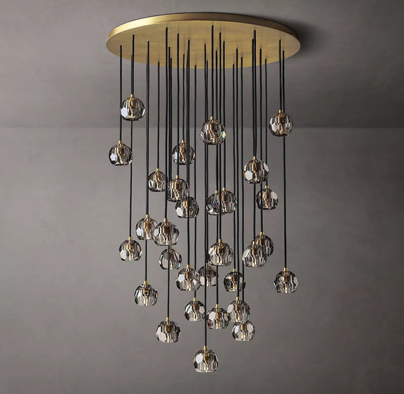 Boule Crystal Round Cluster Chandelier 40" - Franing