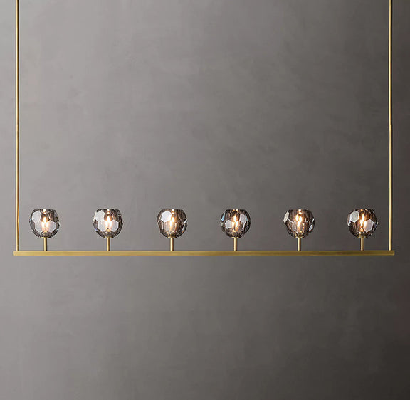 Boule Cristal Linear Chandelier 60" - Franing