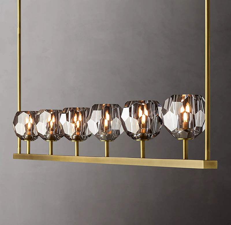 Boule Cristal Linear Chandelier 60" - Franing