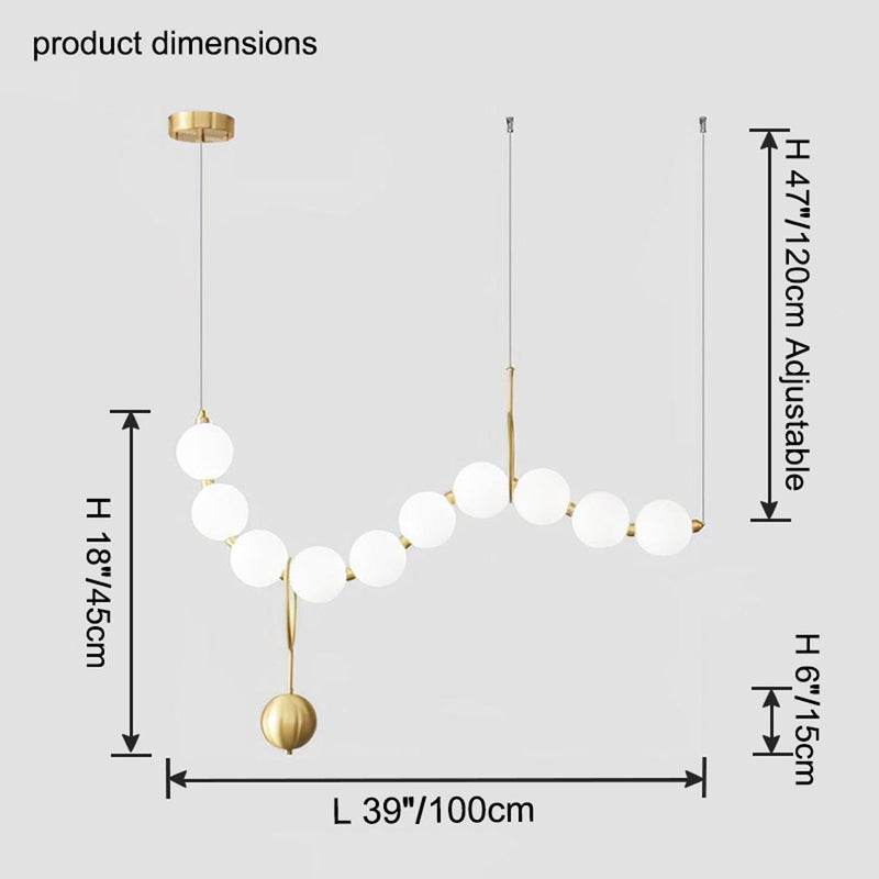 Acoji | String Pearl Chandelier