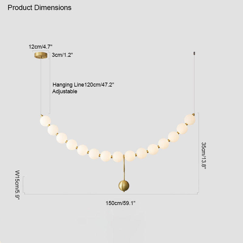 Acoji | String Pearl Chandelier