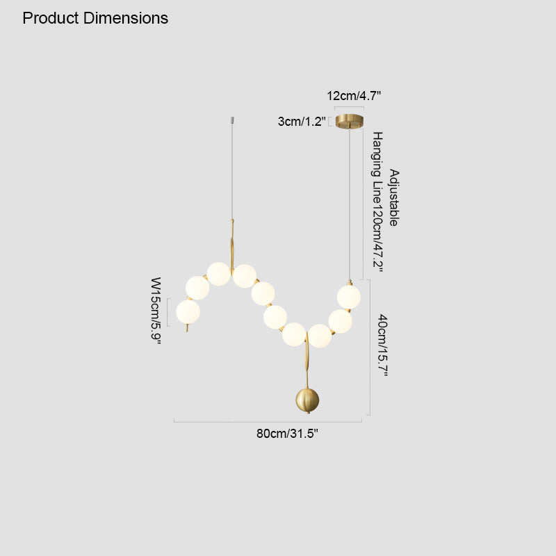 Acoji | String Pearl Chandelier