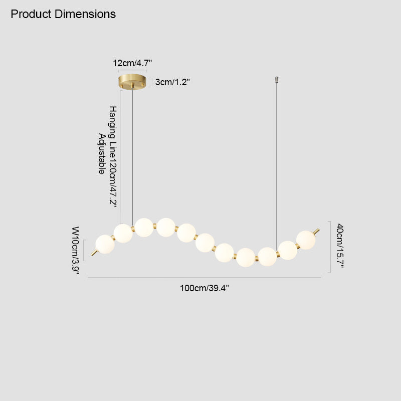 Acoji | String Pearl Chandelier