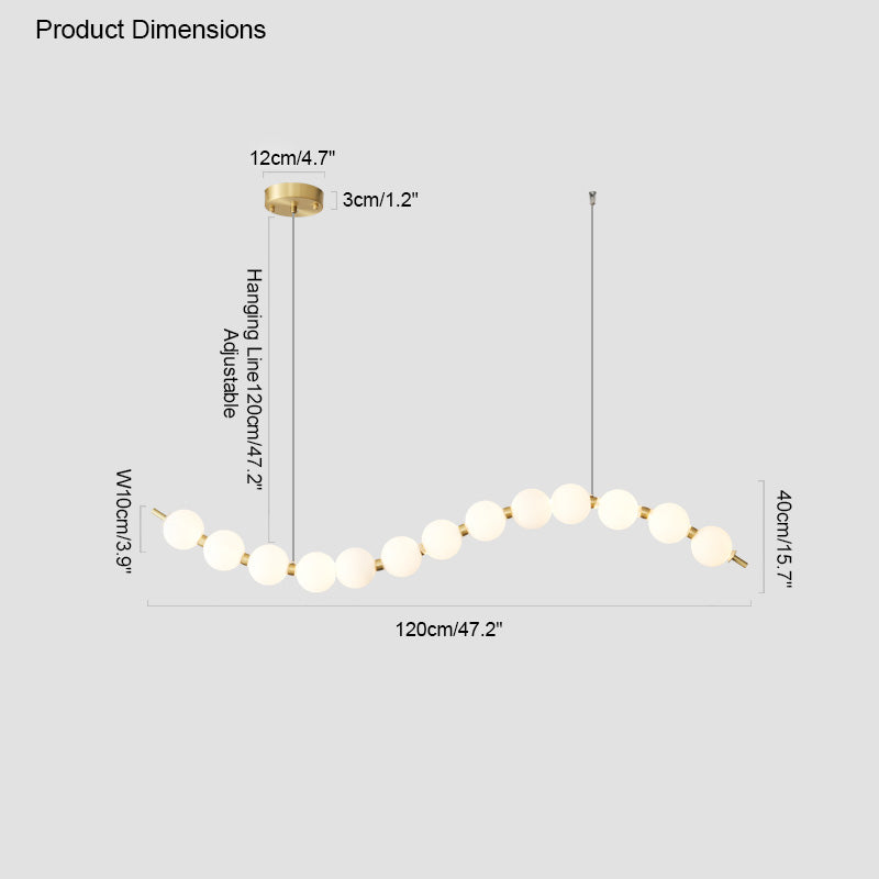 Acoji | String Pearl Chandelier