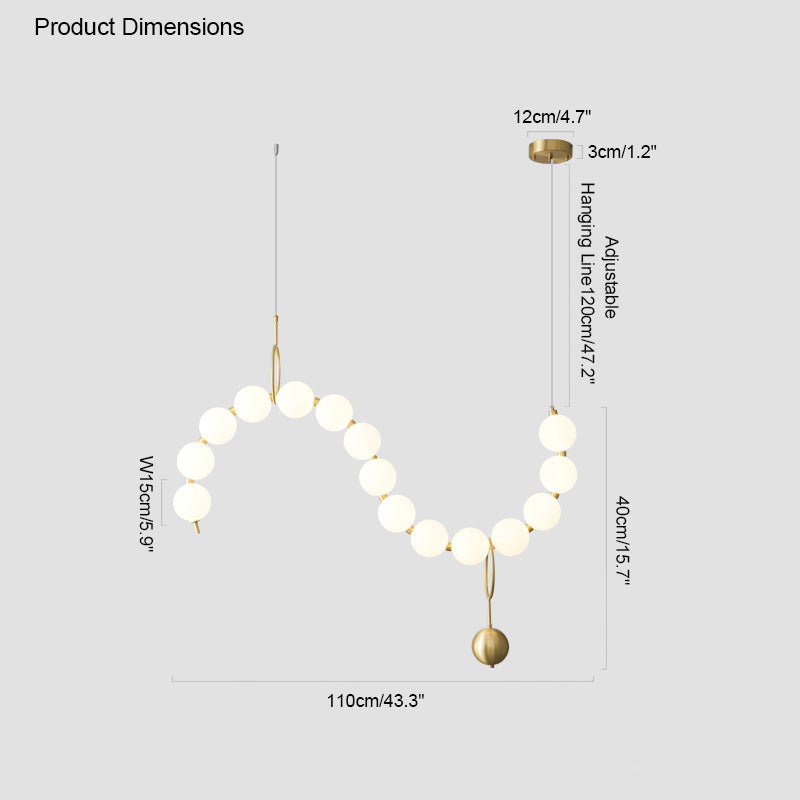 Acoji | String Pearl Chandelier